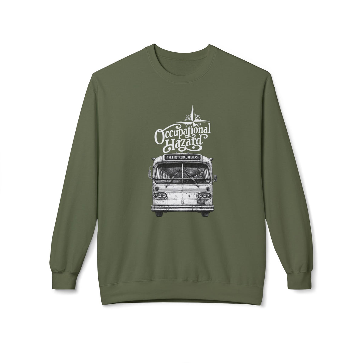 "On The Road" Tour Bus Midweight Fleece Sweatshirt