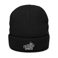 Occupational Hazard Embroidered Ribbed Knit Beanie