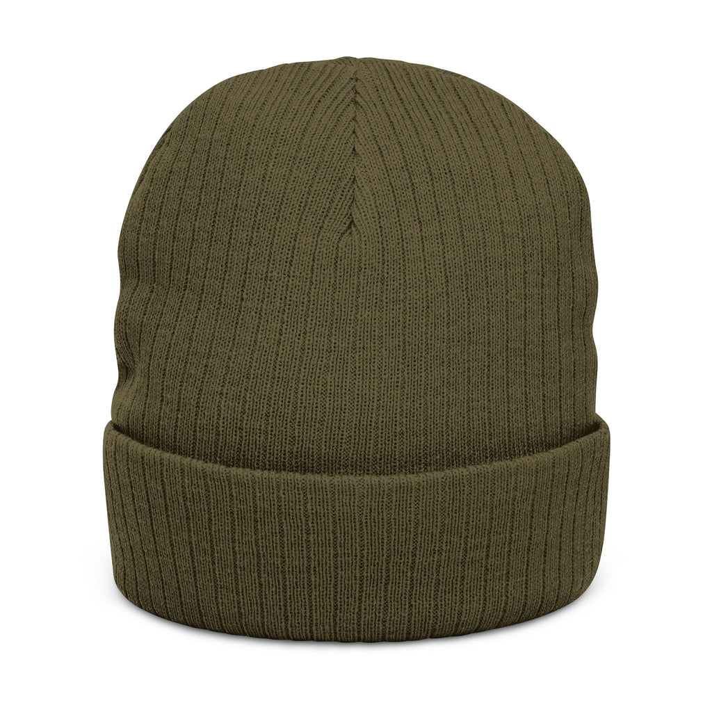 Occupational Hazard Embroidered Ribbed Knit Beanie